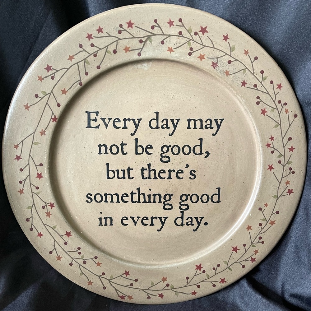 PLATE WITH INSPIRATIONAL QUOTE